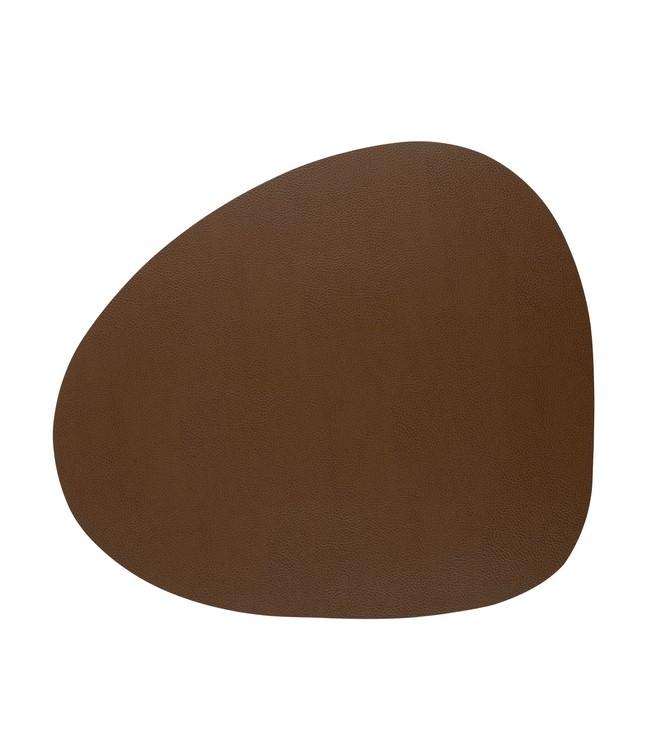 SKINNATUR - placemat pebble - 46x40cm - 12st - COGNAC