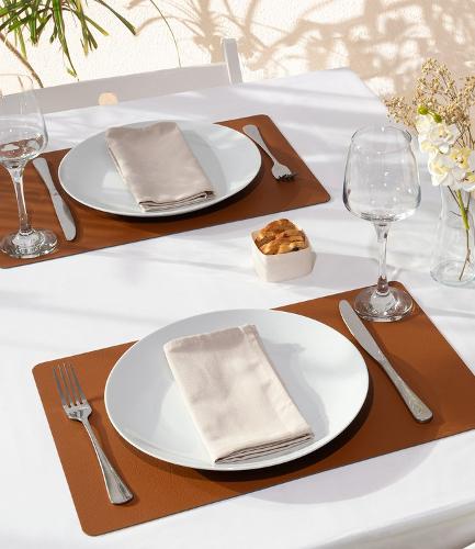 Place mats recycled leather
