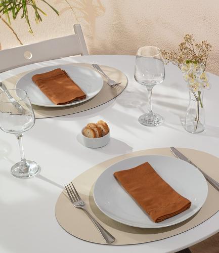 Place mats recycled leather