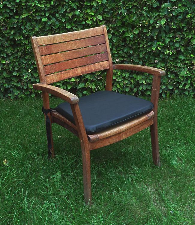 MONACO - chair pad - 43,2x40,8x4cm - 4pc - BLACK