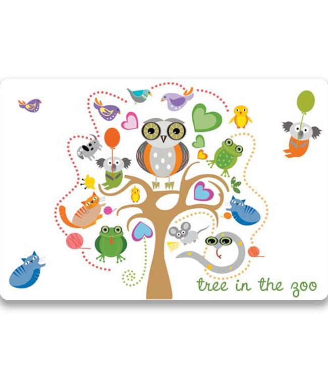 PLACEMAT - anti-slip - 30x45cm - 12st - THE ZOO