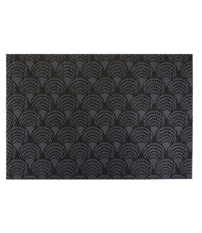 PLACEMAT - PVC WOVEN - 30x45cm - 12st - ARCH BLACK