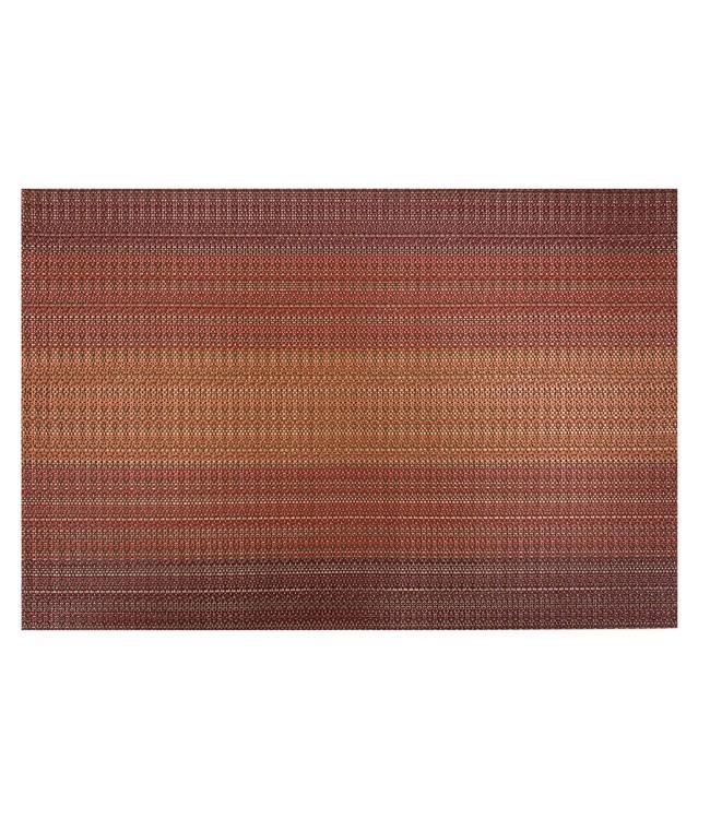 PLACE MAT - PVC WOVEN - 30x45cm - 12pc - MULTI RED