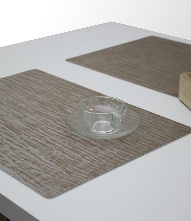 PLACEMAT - POLYLINE - 30x43cm - 12st - FOREST TAUPE