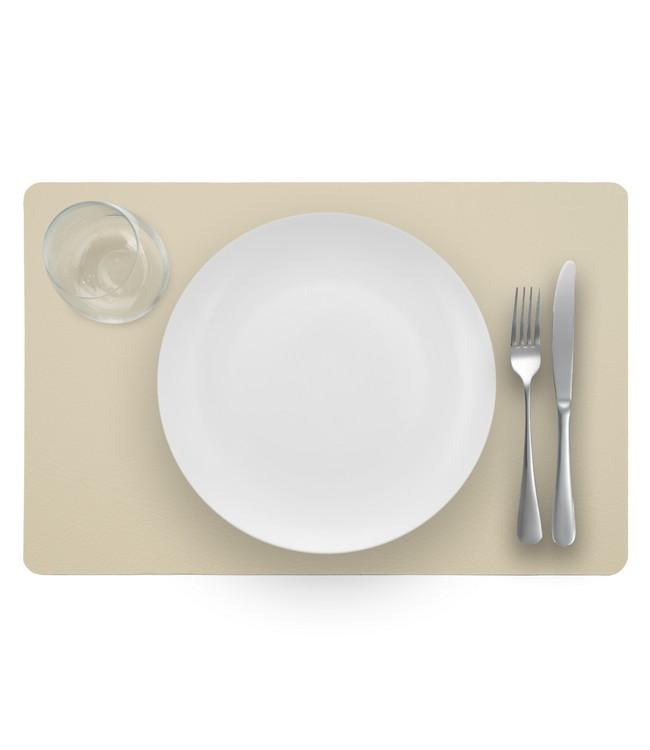PLACE MAT - RECYC LEATHER - 28,5x43,5cm - 12pc - COOKIE