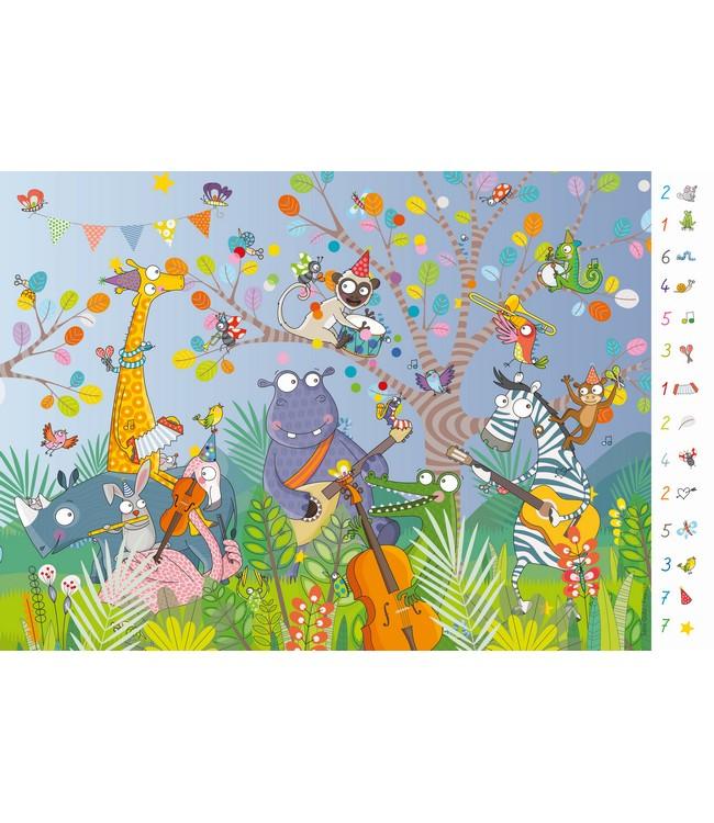 PLACE MAT - non-skid - 30x45cm - 12pc - SEEK AND FIND MUSIC