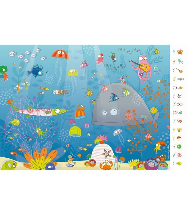 PLACE MAT - non-skid - 30x45cm - 12pc - SEEK AND FIND SEA