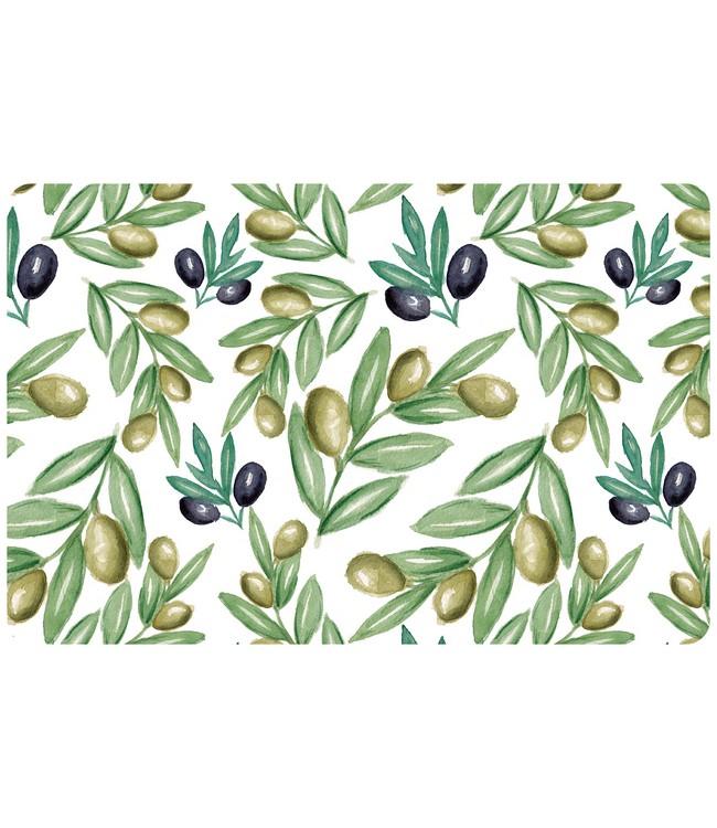 PLACE MAT - PP PRINTED - 28,5x43,5cm - 12pc - OLIVE IT