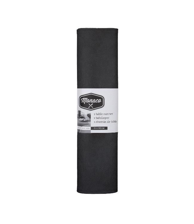 MONACO RAW - tafelloper - 45x140cm - 6st - BLACK