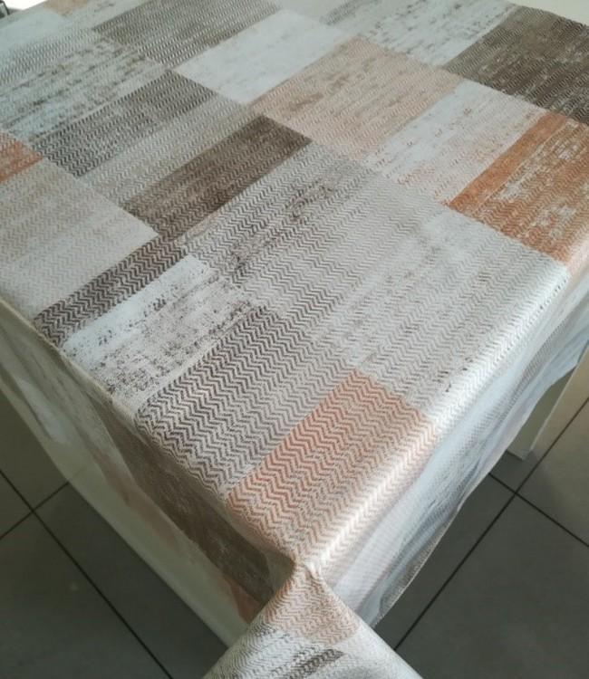 UNINAP - textile effect - 140cm - 15m - ZIGZAG BROWN